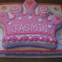 Princess Crown Birthday I made this cake with an 11x15 sheet pan on bottom that was all chocolate. The pan on top is a Wilton pan. She loved it!