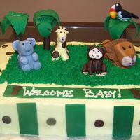 Rainforest Baby Shower Cake 