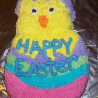 Happy Easter Easter chick from wilton cake pan