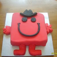 Mr Strong Fondant covered sponge cake