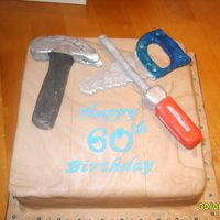 Carpenters Cake Fondant cake with gumpaste tools