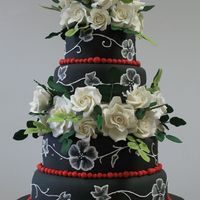 Black And White A take on one of the 50 most beautiful cake from Bride's magazine