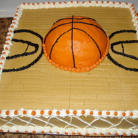 Basket Ball Theme Cake yellow cake all butter cream icing