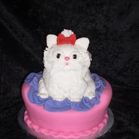 Kitty Cake All cake. The kitty looks a little creepy if you ask me. But, my daughter loved it.