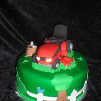 Riding Lawn Mower Cake 