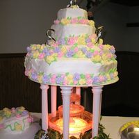 Sue's Wedding Cake She wanted LOTS of roses, she got what she wanted!!