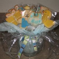 Baby Shower Cookie Bouquet These are some NFSC cookies that I made for a baby shower.