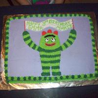 Brobee Birthday Cake Made for my niece's 3rd birthday! She helped decorated the bottom border. Decorated with all buttercream!