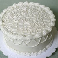 First Fondant & First String Work not from a class (more so from online and here)I made Michelle's fondant, and had a leftover cake and butter cream in the freezer. a...