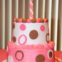 Granddaughters 1St Birthday Buttercream with fondant accents (1st time with fondant)