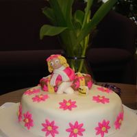 Travel Cake WASC cake with dulce de leche filling and MMF decorations. This was my first attempt at making a figurine. By the time I made it to work...