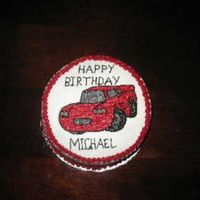 Red Race Car All butter cream frosting.