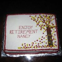 Retirement My friend retired from the company I work at and she loves the fall season. I got the idea of the tree with red and yellow leaves from some...