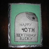 Head Stone All butter cream frosting.