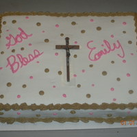 Baptism Cake WASC cake with BC icing. It was for my daughter's baptism!