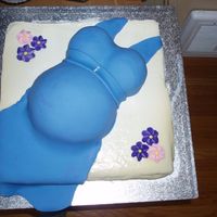 Book Club Belly I've been wanting to try this belly cake and I did it for my book club meeting (one member is pregnant). It was hastily done but I&#...
