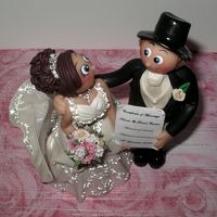 Bride & Groom With Marriage Certificate 