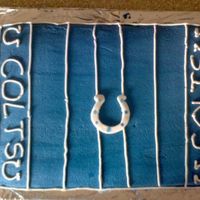 Super Bowl 2007 We had a Colts party, not a Super Bowl party. The cake is vanilla with bc. It has been decided that the Colts won because of this cake ;)