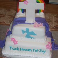 Heaven Birthday Cake This cake was made for a little girl's birthday. She wanted a heaven theme because she loves Jesus and her grandpa had just died too....