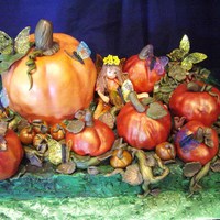 Pumpkin Patch Fairy Pumpkin patch consists of carved cakes and cupcakes for the pumpkins. All accents are made of fondant. Butterflies and fairy wings are done...