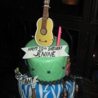 Rock And Roll Birthday Cake Made for a rockin' 18th birthday bash