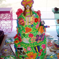 Hippie Themed Birthday Cake Made for a 60's inspired surprise birthday party! :)