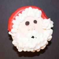 Santa Face Cupcakes I think I got these instructions from Wilton.com, I made these for my son's holiday party at school.