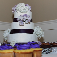 Hydrangeas I love this pic of these cupcakes and cakes.