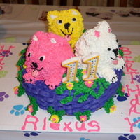 Puppies My granddaughters cake for her 11th birthday