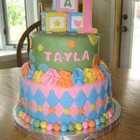Tayla's 1St Birthday Chocolate cake with cookies n'cream filling for my nieces 1st birthday.