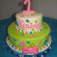 1St Birthday Green/pink 