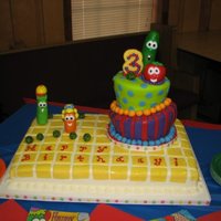 Veggie Tales this was for my daughter's 3rd birthday, ordered the Veggie Tales playdough set and it had the eyes, nose and tops for the veggies,...