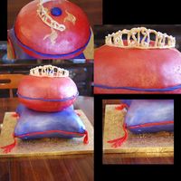 Going-Away Pillow Cake I made this for my cousin Lisa, who is going to Australia for grad school. It's yellow-chocolate marble cake with belgian chocolate...