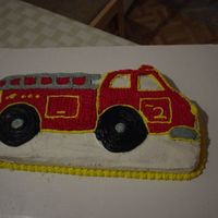 Fire Engine Birthday Cake This is a cake that my husband and I made.