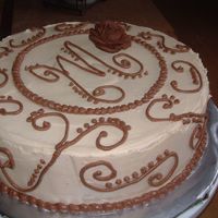 Scroll Cake This was one of my first cake I ever did. It was for my sister's birthday.