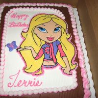 36 Blonde & Beautiful white bc & choco iced with color flow decorations.