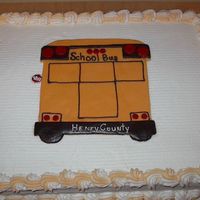 Back To School BC iced with fondant bus