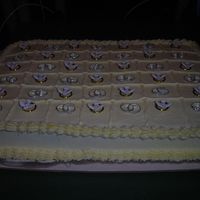 Doves And Rings first bridal shower cake. For my niece. All buttercream