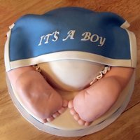 Baby Rump Loved making this one. Used rkt for the feet, fondant for the legs. Everything else is cake.