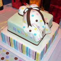 Tiered Baby Bump This was decorated to match the baby shower invites.