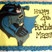 Batman! Half sheet cake with fbct of batman.