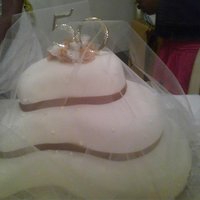 50Th Anniversary Cake Here is the pic before the couple sliced their first piece.