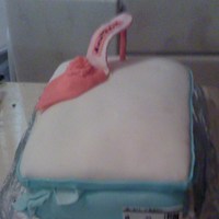 Attempted Shoe Cake I tried to do a shoe cake. I see plenty of boo boos for my first attempt. This was the first time trying to create a shoe box, but came out...