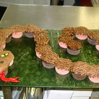 Snake Snake made out of cupcakes