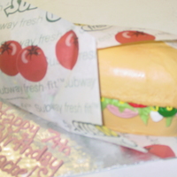 Subway Cake made to look like Subway sandwich, all buttercream