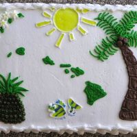 Hawaii Theme Cake I made this for my nephew. He was 6 years old. When I asked what he wanted he said a "Hawaii cake." My husband and I had just...