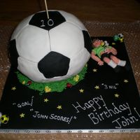 Football Birthday Cake This was my first attempt at using the Wilton Soccer pan. It was very time consuming but worthwhile in the end! It is a madeira cake with...