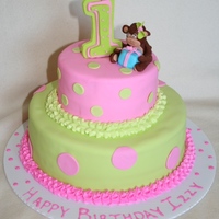 Monkey Birthday Cake Inspired by sooo many cakes here on CC!! HUGE thanks to Aine2 for her youtube tutorial on monkey cupcake toppers- It was priceless when it...