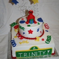 Elmo Birthday Cake 2nd Birthday cake for a dear friend's daughter. Friend sent me 3 cakes and told me what she liked best about the three of them and I...