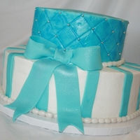 Cinderella Birthday Cake This was a SUPER last minute cake (got the order on Wednesday night- finished it Friday morning). All buttercream with fondant accents....